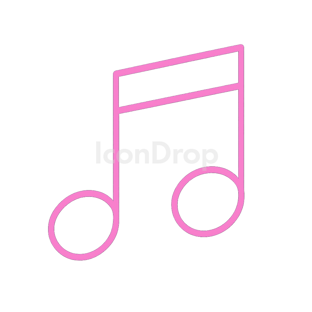Hot Pink Notes Icon Outline