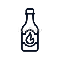 Hot Sauce Bottle Icon Outline