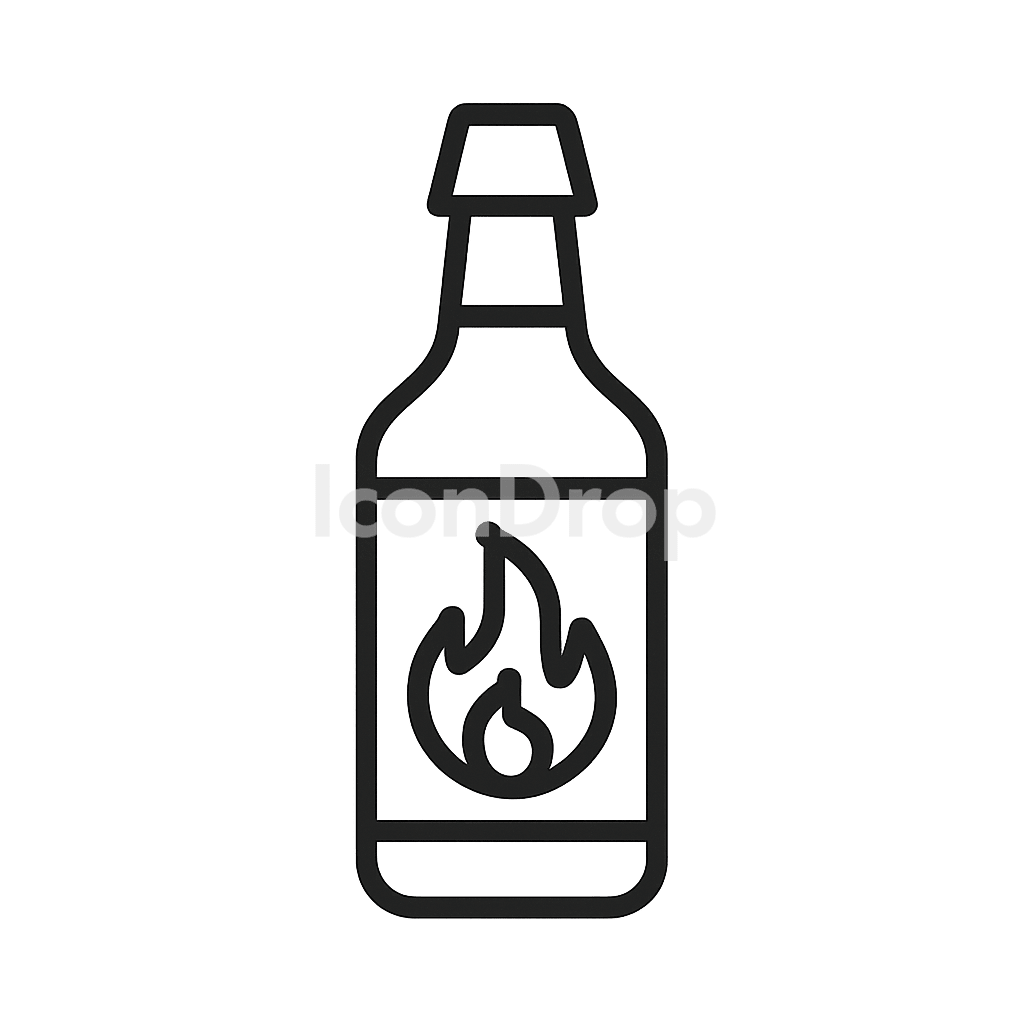 Hot Sauce Icon Outline