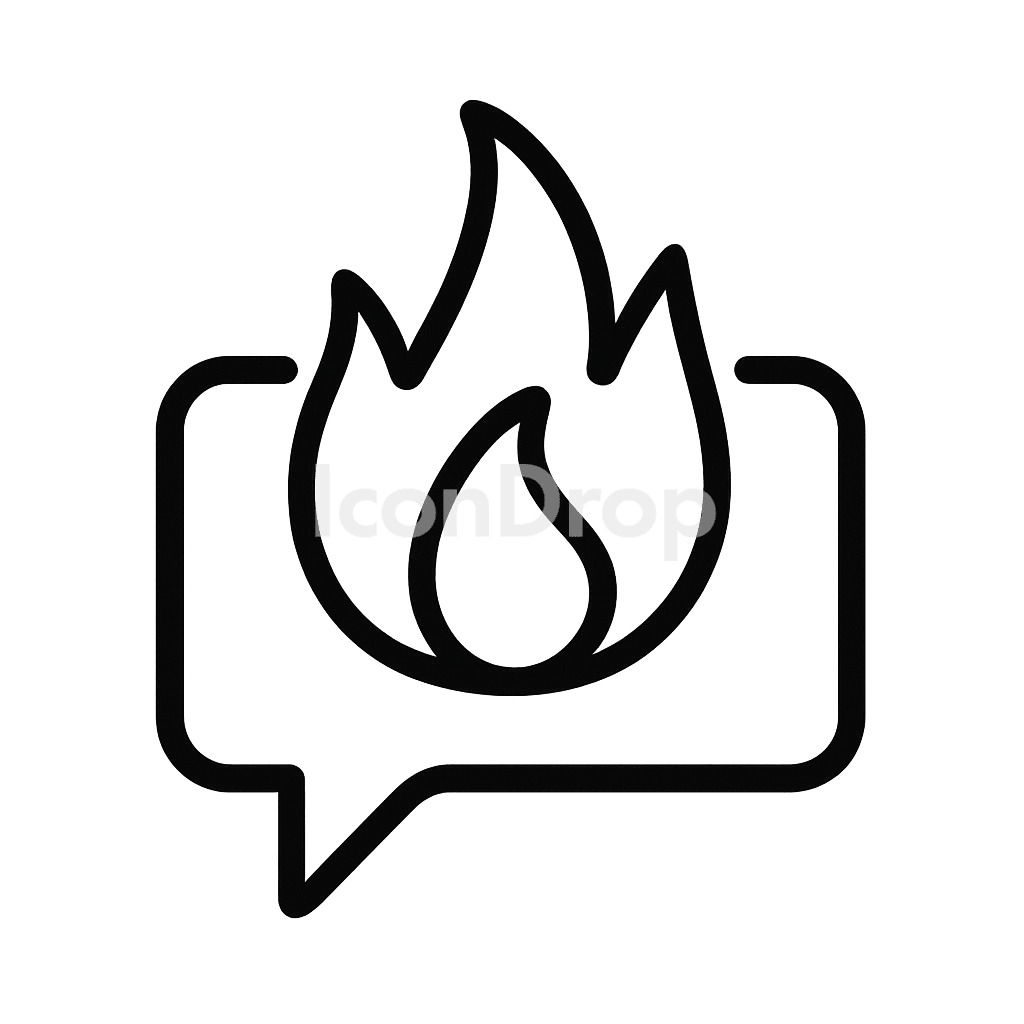 Hot Topics Icon Outline