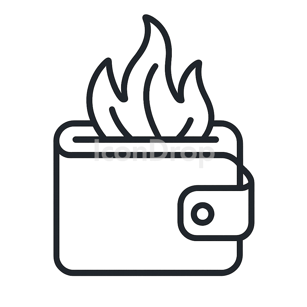 Hot Wallet Icon Outline
