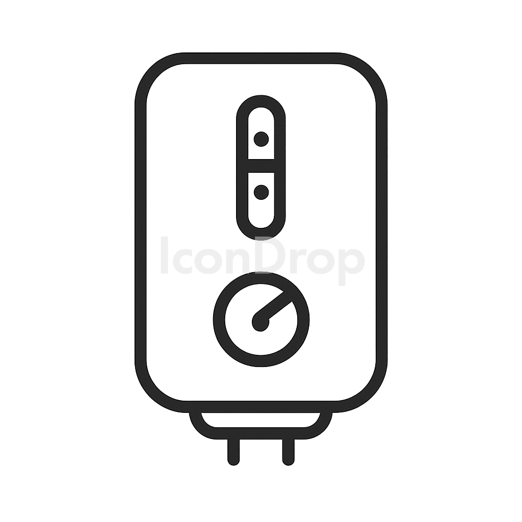Hot Water Tank Icon Outline