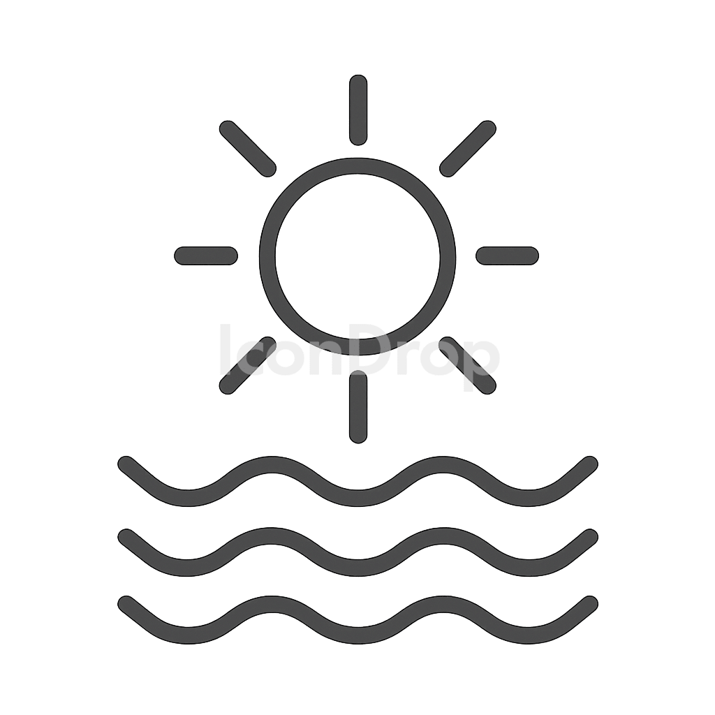 Hot Weather Icon Outline