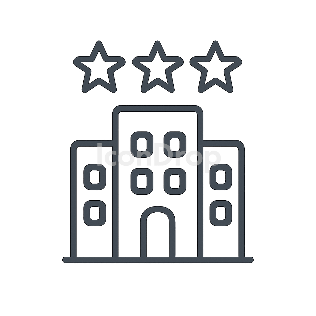 Hotel Icon Star Rating Outline