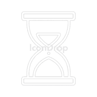 Hourglass Icon White Outline