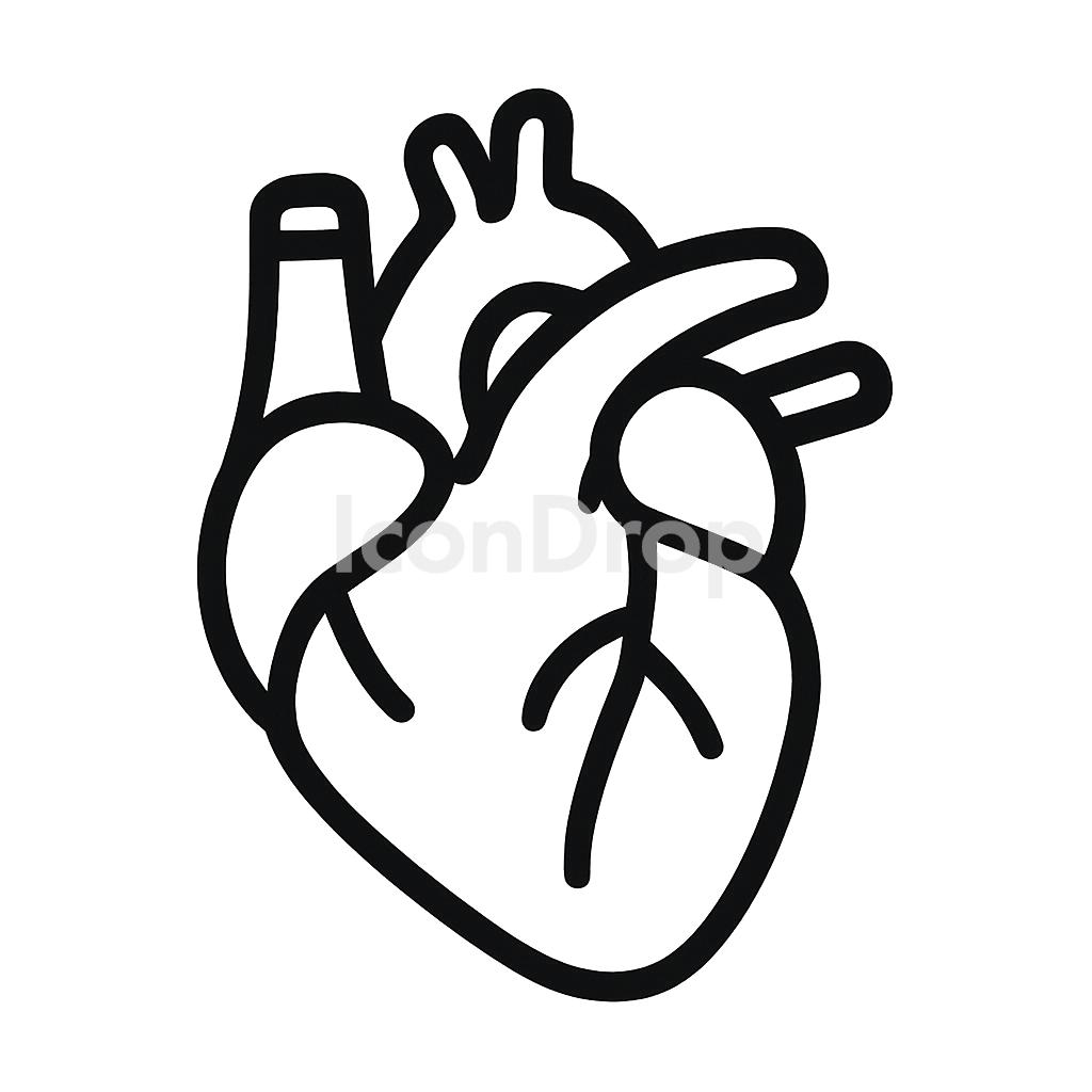 Human Heart Icon Outline