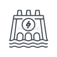 Hydro Plant Icon Outline