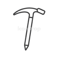 Ice Axe Icon Outline