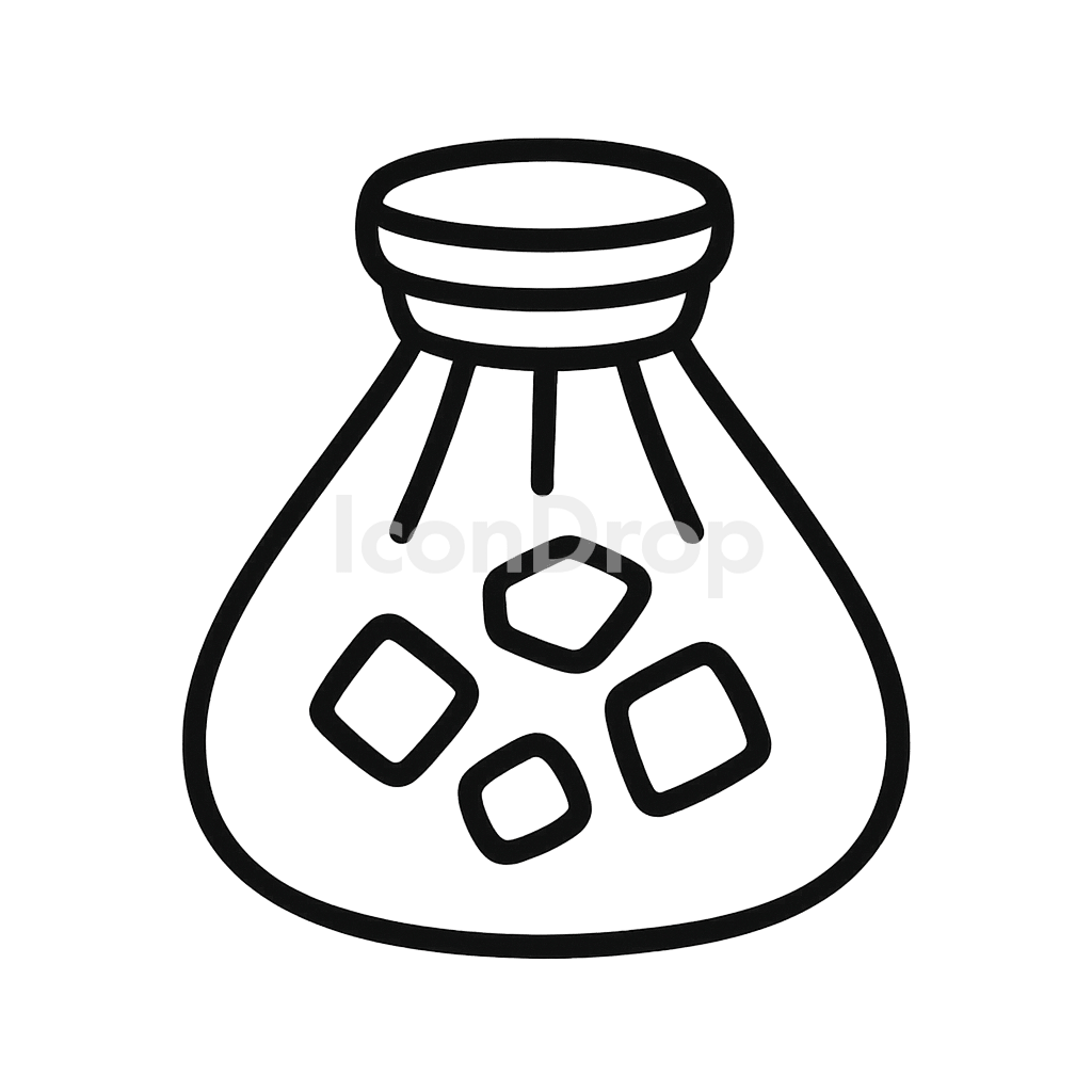 Ice Bag Icon Outline
