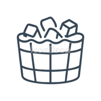 Ice Bath Icon Outline