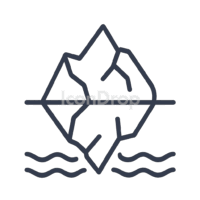 Ice Berg Icon Outline