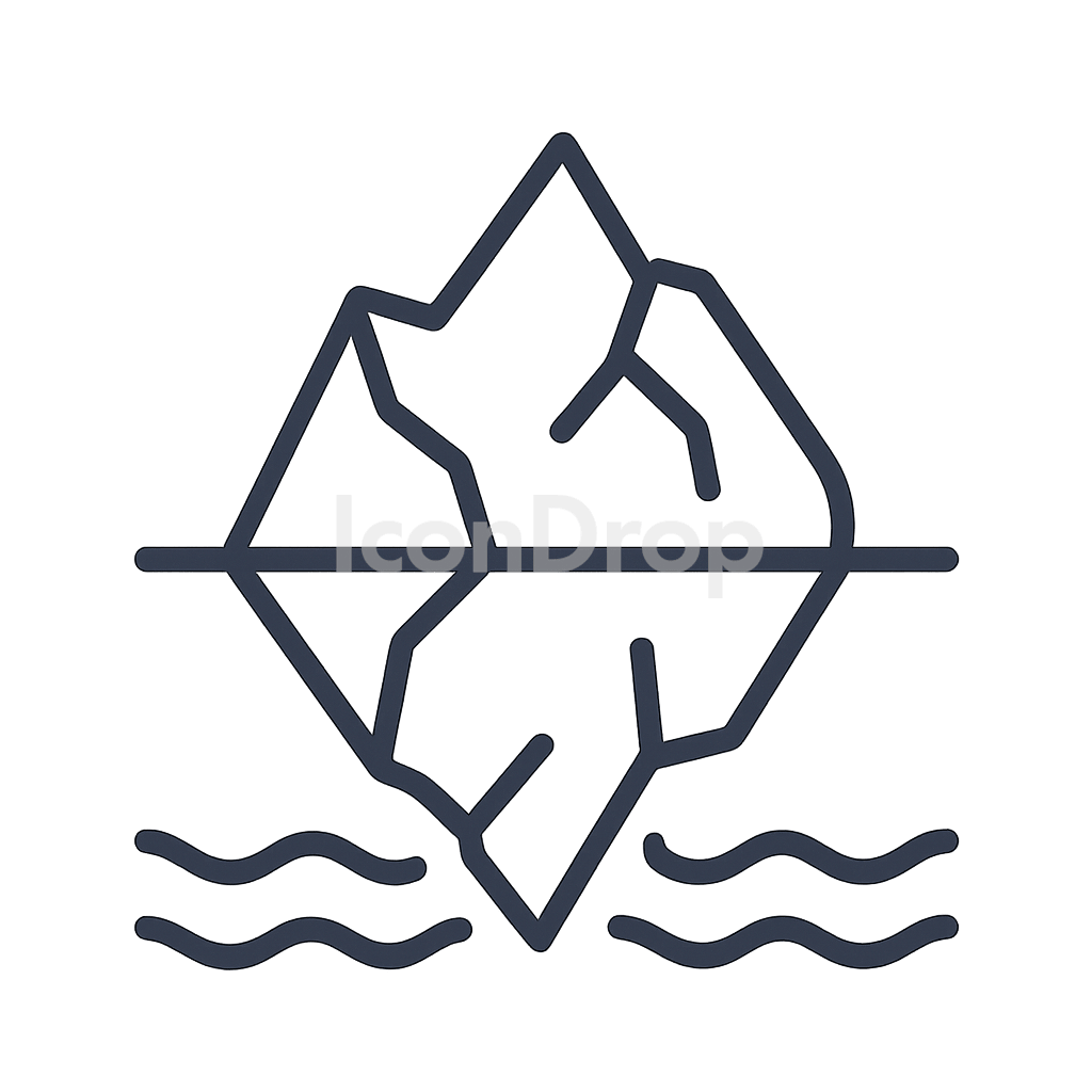 Ice Berg Icon Outline