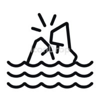 Ice Breaking Icon Outline
