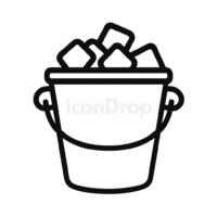 Ice Bucket Icon Outline