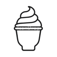 Ice Cream Cup Icon Outline