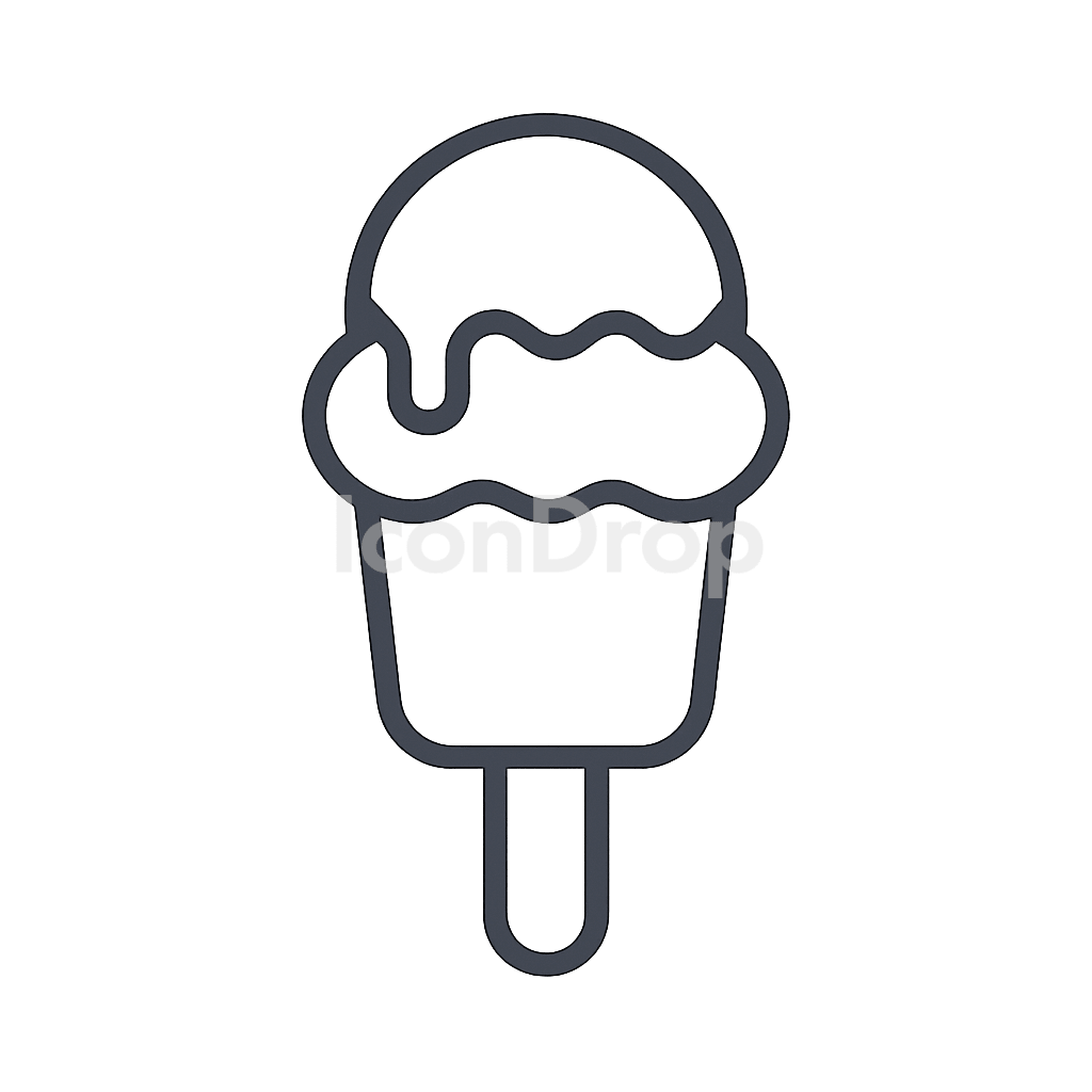 Ice Cream Icon Outline