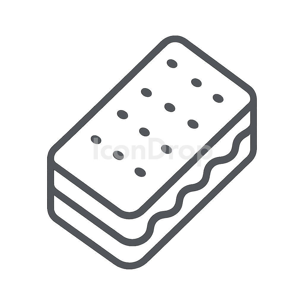 Ice Cream Sandwich Icon Outline