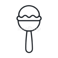 Ice Cream Scoop Icon Outline