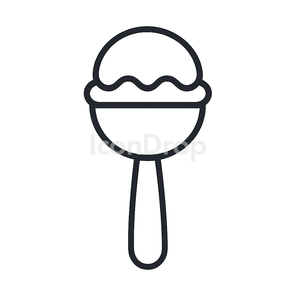 Ice Cream Scoop Icon Outline