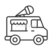Ice Cream Truck Icon Outline