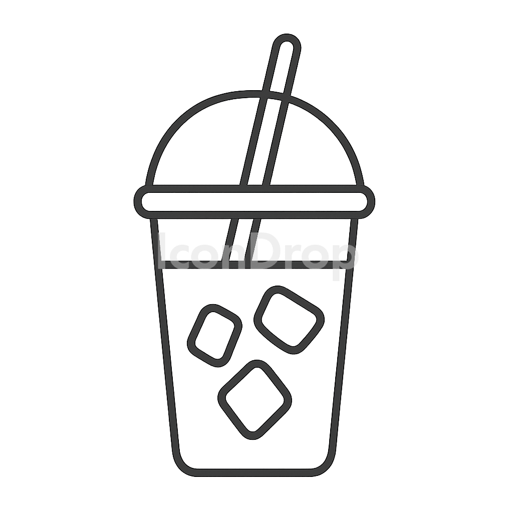 Ice Drink Icon Outline