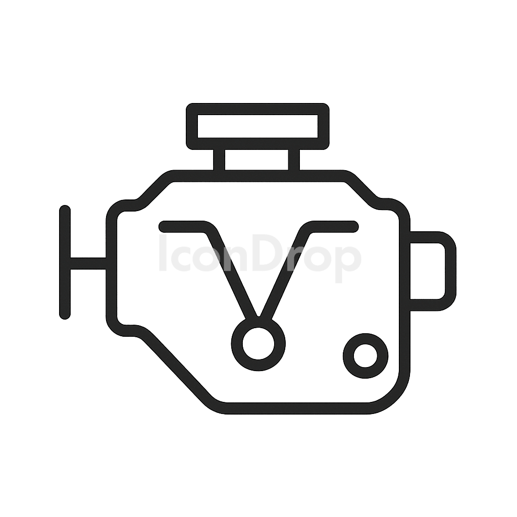 Ice Engine Icon Outline