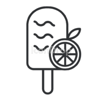 Ice Fruit Icon Outline