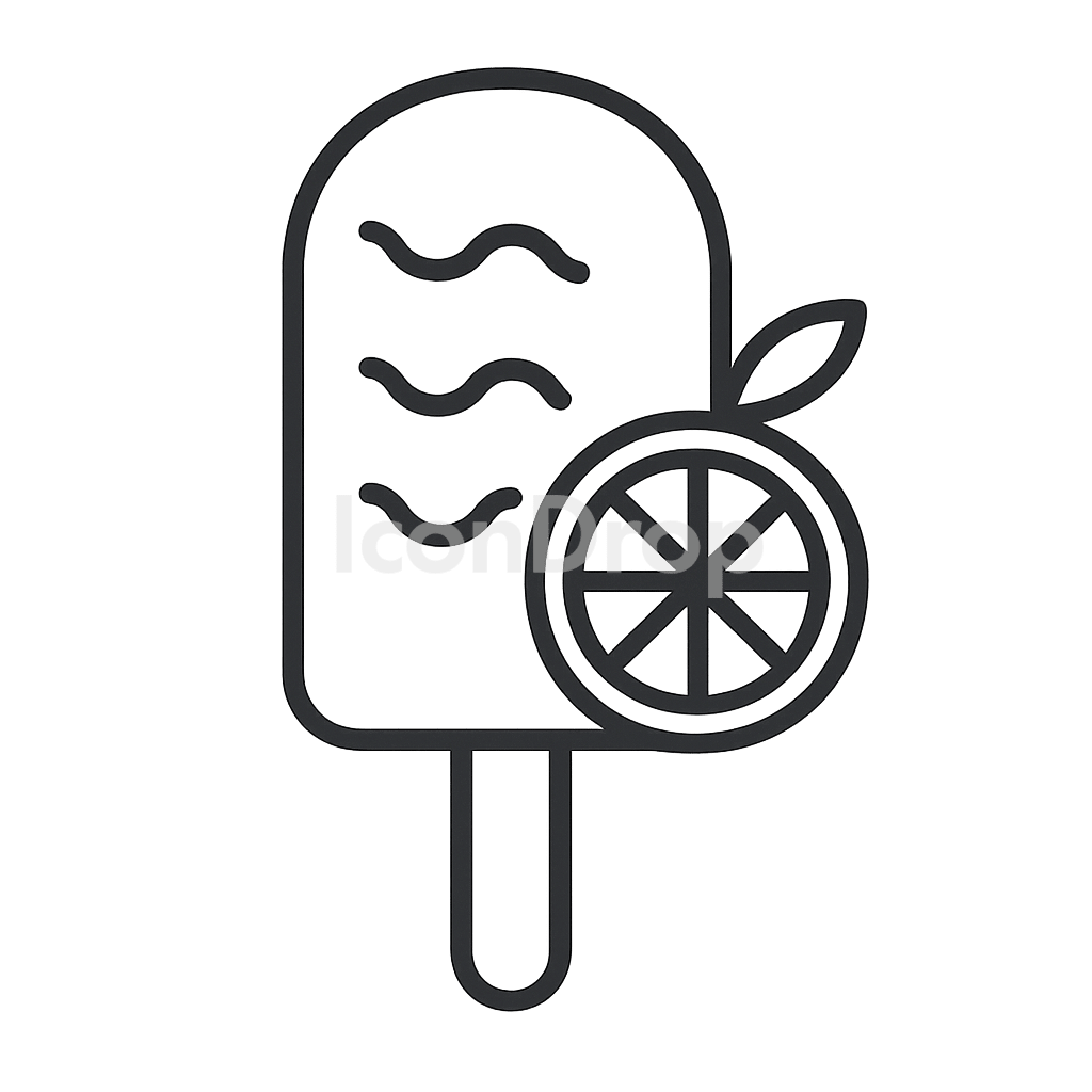Ice Fruit Icon Outline