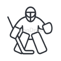 Ice Hockey Goalie Icon Outline