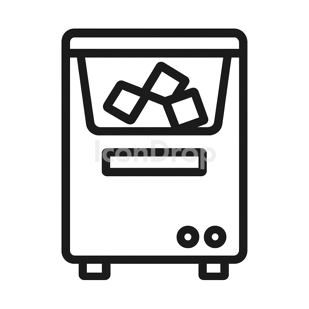 Ice Machine Icon Outline