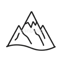 Ice Mountain Icon Outline