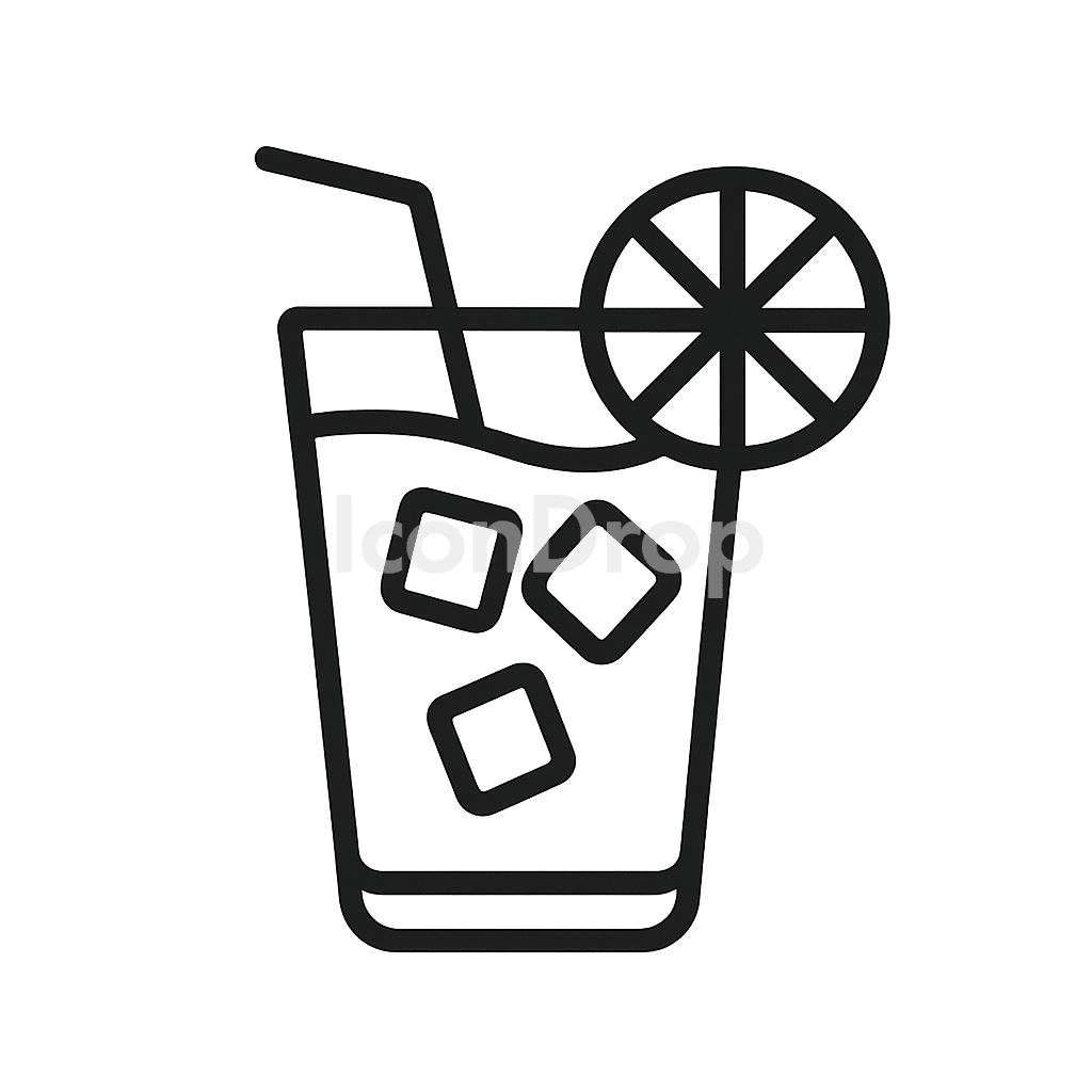 Ice Tea Icon Outline