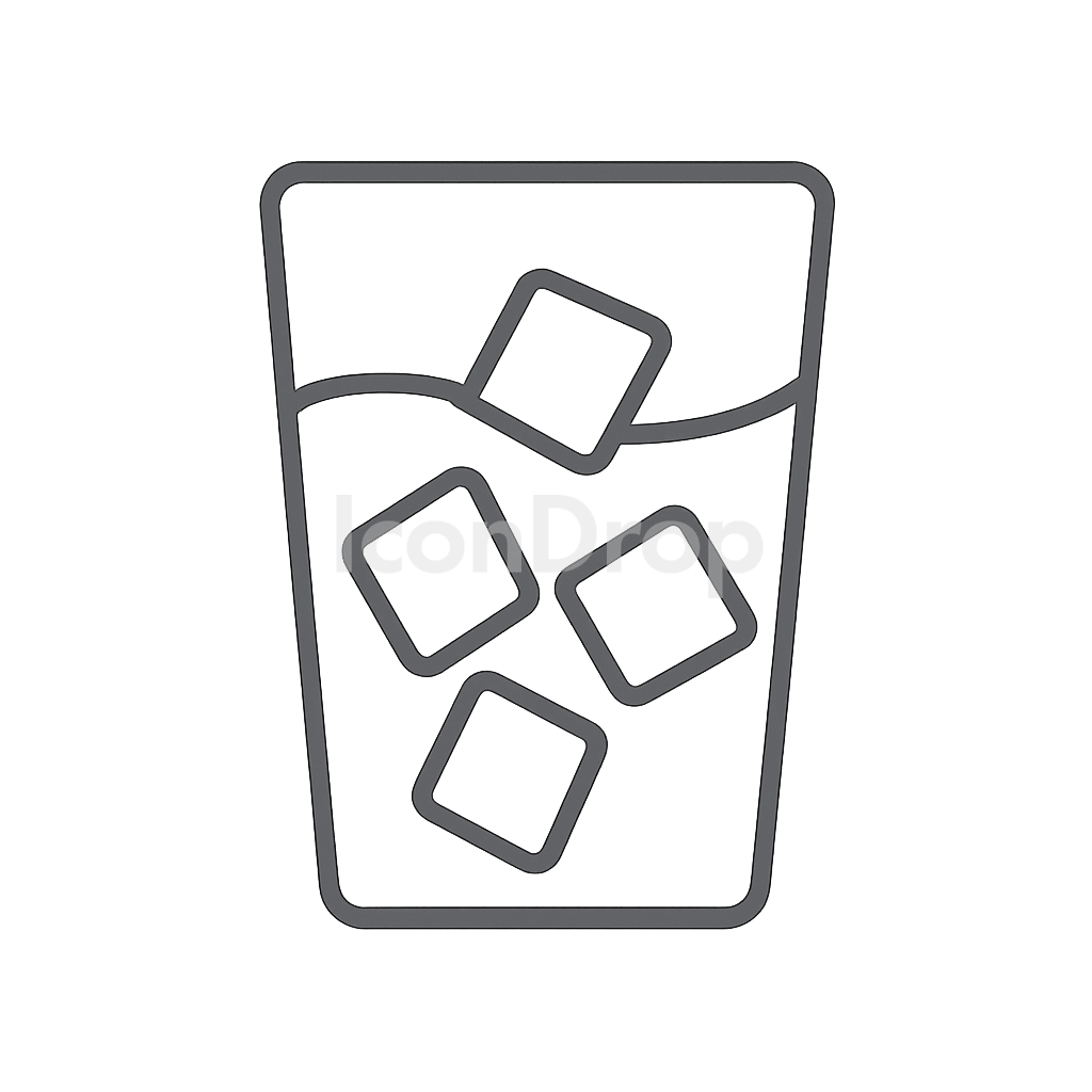 Ice Water Icon Outline