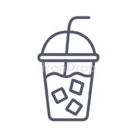 Iced Coffee Cup Icon Outline