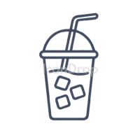 Iced Coffee Icon Outline