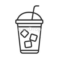 Iced Latte Icon Outline
