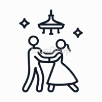 ボールルーム(舞踏会場)のアイコン(アウトライン)