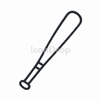 野球バットのアイコン(アウトライン)