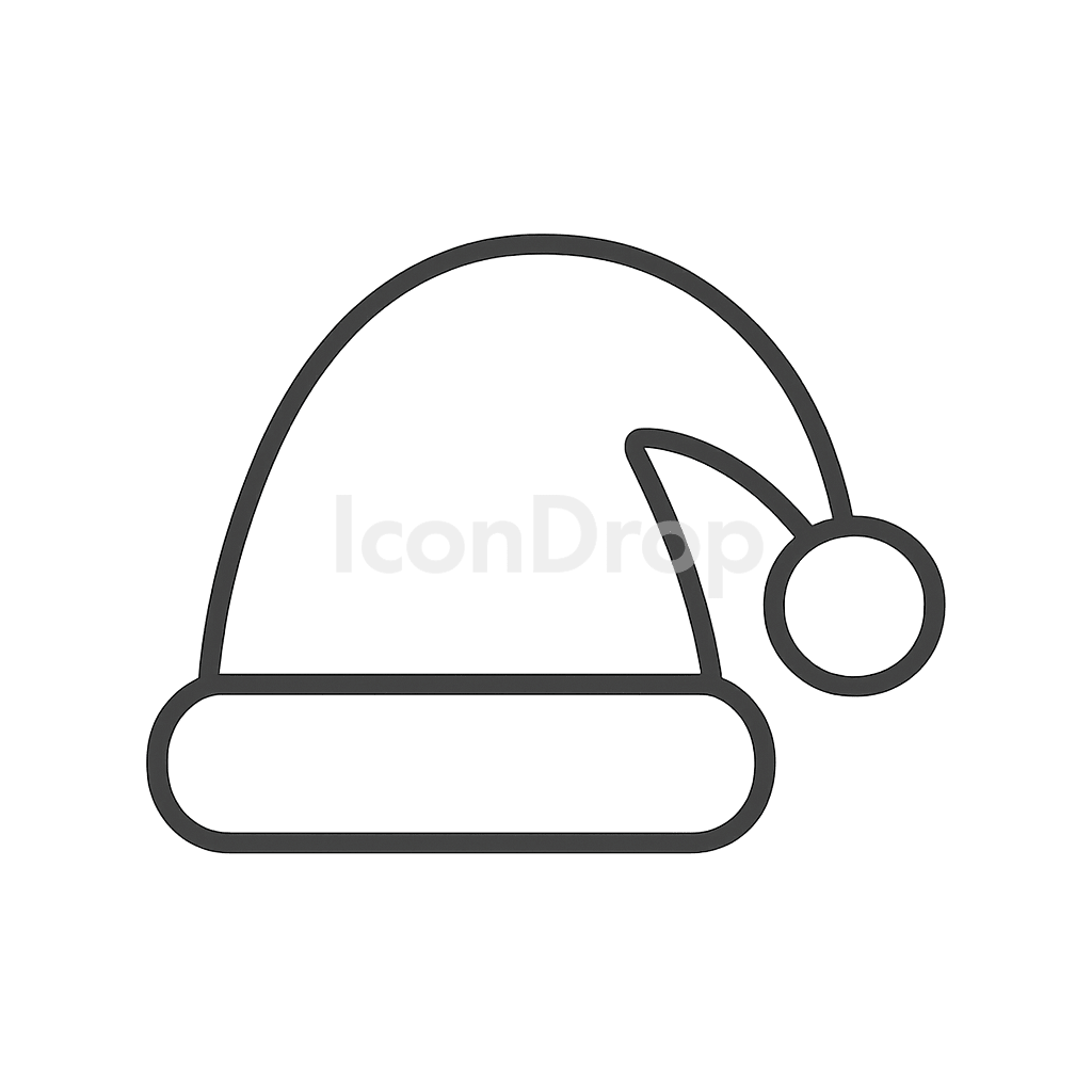 Icon Christmas Hat Outline