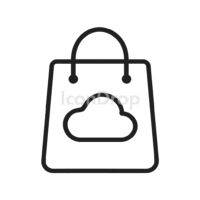 Icon Cloud Bag Outline