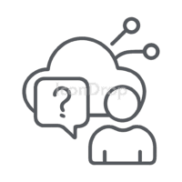 クラウドコンサルティングのアイコン（アウトライン）