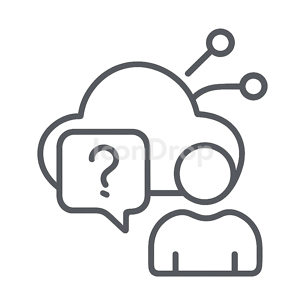 クラウドコンサルティングのアイコン アウトライン