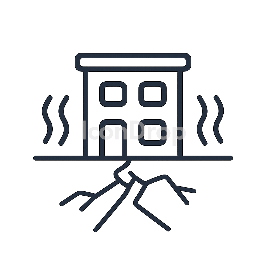 Icon Earthquake Outline