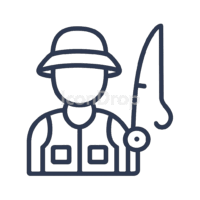Icon Fisherman Outline