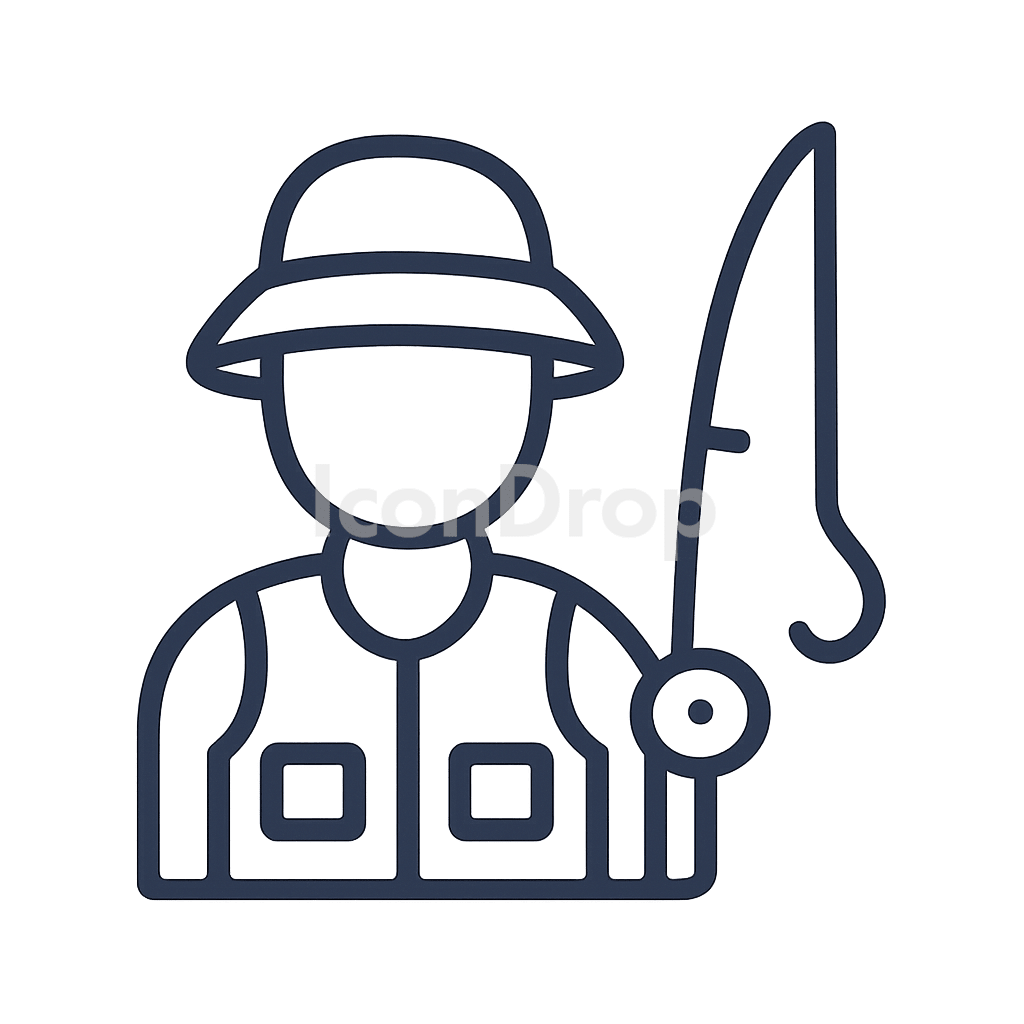 Icon Fisherman Outline