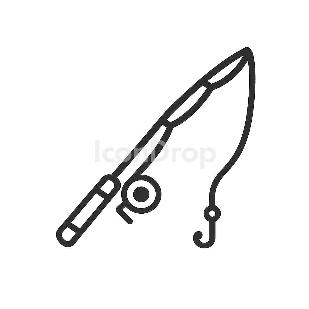 Icon Fishing Rods Outline