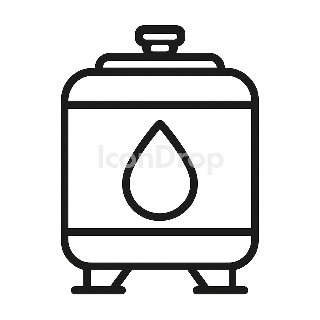Icon Fresh Water Tank Outline