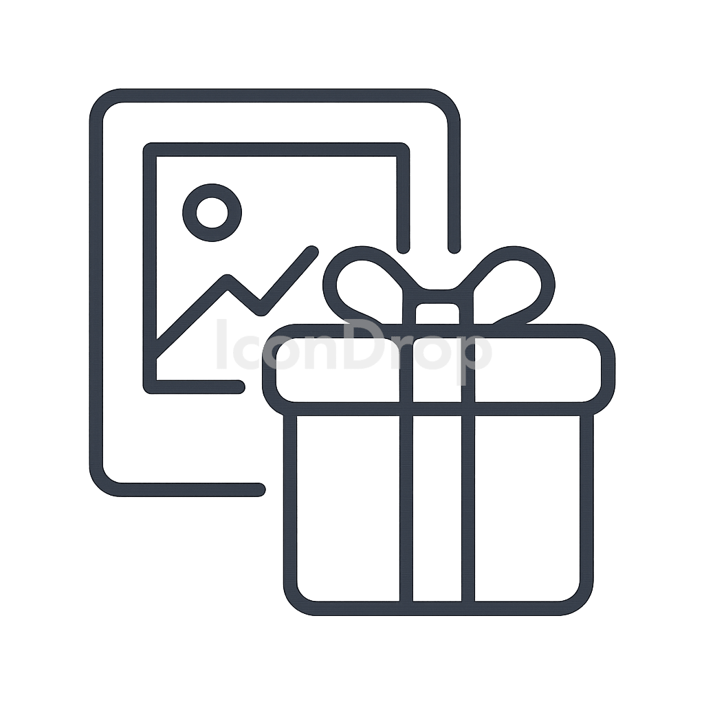 Icon Gifts Photos Outline