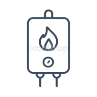Icon Hot Water Heater Outline