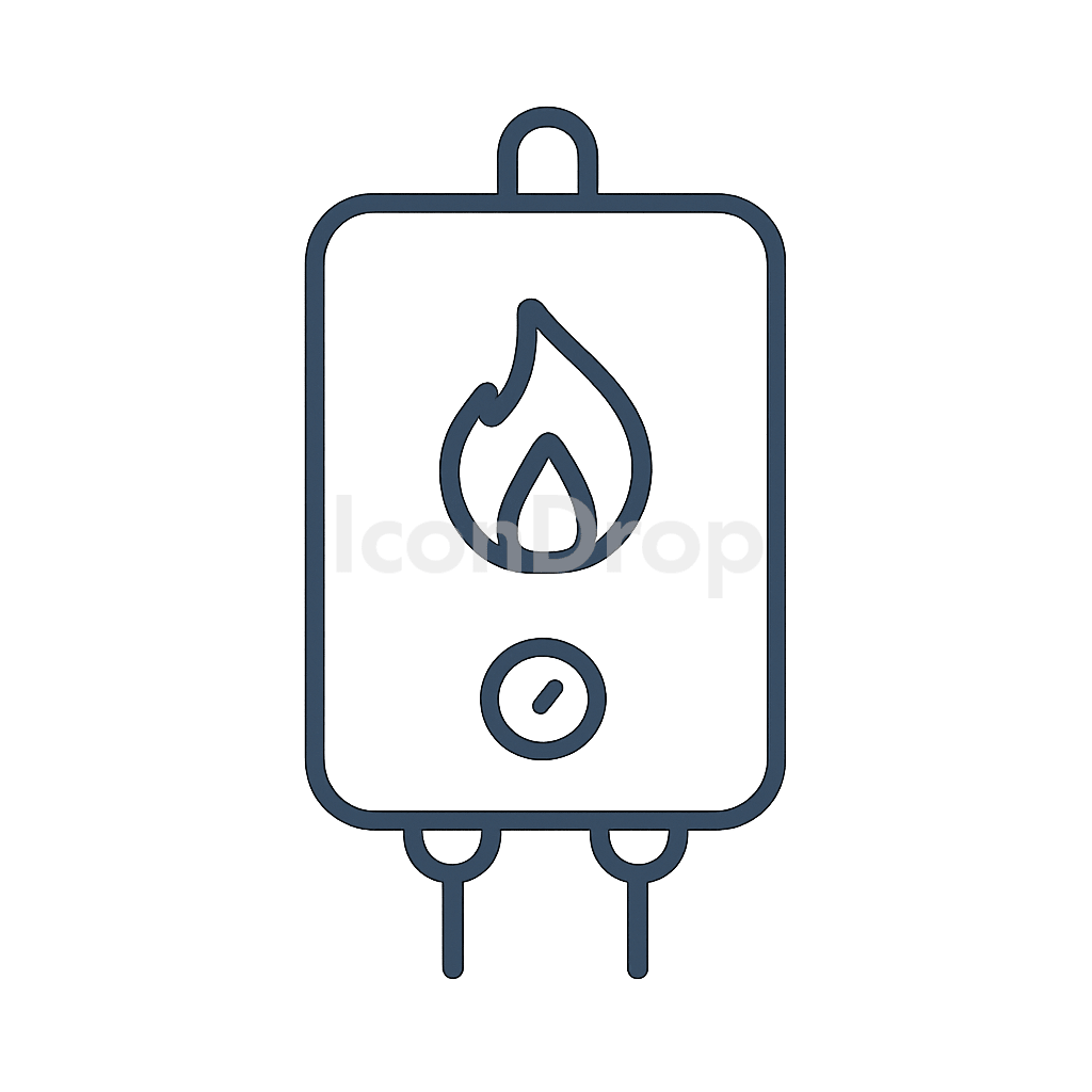 Icon Hot Water Heater Outline